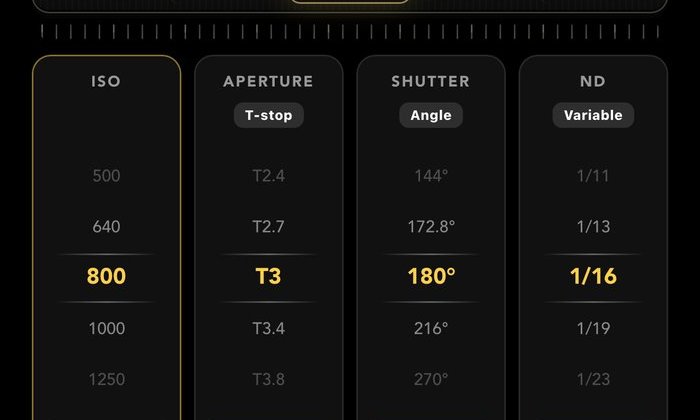 The ND and exposure calculator