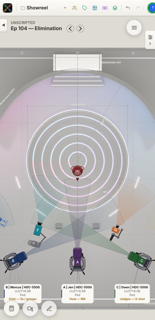 The studio plot on iPhone